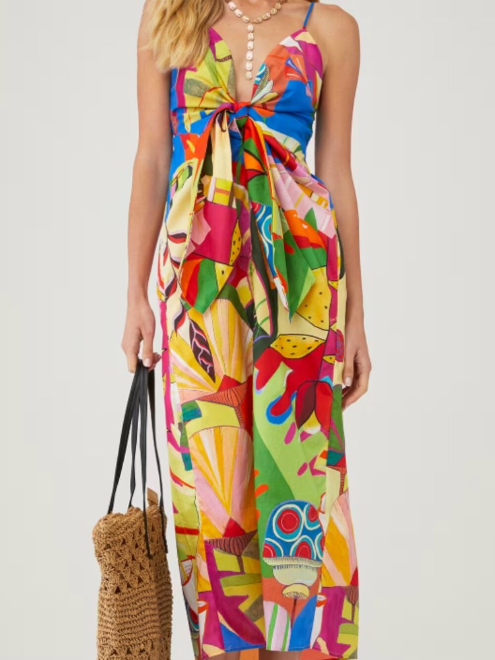 Farm Rio NWT Tropical Scenario Print Maxi Dress